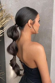 Beautiful Ponytail Hairstyles, Beautiful Ponytail, Simple Braids, Elegant Ponytail, Bubble Ponytail, Ponytail Styles, Formal Hairstyles, Braided Ponytail, Hair Do