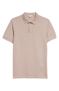 The renowned British label has perfected the polo with this cotton piqué version designed for durability and softness. 27 1/2" length (size Medium) Button half placket Rib collar Short sleeves with rib cuffs 100% cotton Machine wash, dry flat Made in Portugal Designer Clothing Workwear Polo Shirt With Collar And Button Closure, Business Casual Polo Shirt With Button Closure, Cotton Polo Shirt With Button Closure And Collar, Cotton Polo Shirt With Button Closure, Business Casual Polo Shirt With Spread Collar, Classic Polo Shirt With Button Closure And Spread Collar, Classic Fitted Polo Shirt With Spread Collar, Classic Polo Shirt With Button Closure, Classic Polo Shirt With Spread Collar For Work