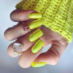 #nail #nailartdesign #nail2inspire #nailru #nailpolish #notd #nailpictures #influencer #nailgram #nailpromote #yellownails #shortnails  #nailstagram #nailclub Neon Square Nails, Small Square Nails, Yellow Nail Ideas, Neon Nail Colors, Neon Yellow Nails, Nails Neon, Neon Nail Designs, Neon Nail Polish