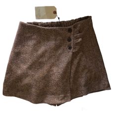 Zara Kids Collection Brown Tweed Skort Size-11/12 Excellent Condition Smoke Free Home And Animal Free Home View Pics Cute Brown Bottoms For Spring, Cute Brown Spring Bottoms, Casual Brown Winter Shorts, Grey Plaid Skirt, Navy Blue Uniform, Nike Skort, Plaid Skort, Home View, Brown Tweed