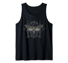 PRICES MAY VARY. Lightweight, Classic fit, Double-needle sleeve and bottom hem Occult Aesthetic, Luxury Store, Cami Tanks, Moth, Top Styles, Fashion Branding, Topshop, Tank Top, Tank Tops