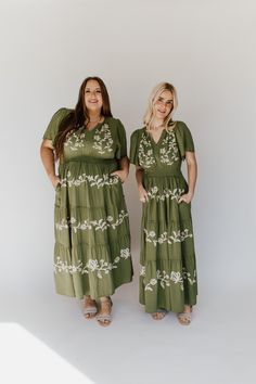 Maximize your style with our Radford Embroidered Maxi Dress! This dress features a tiered design that adds both dimension and movement to your look. Perfect for a playful and unique outfit, this dress is a must-have for any fashion-forward individual. Details self:100% rayon lining: 100% polyester Fabric Care Guide Here Sizing & Fit Measurements are approximate and taken while laying flat across the front. Not doubled. x-small: bust = 15.5"; waist = 11"; length = 51" small: bust = 16"; waist = 1 Unique Outfit, Wedding Fall, Embroidered Maxi Dress, Contrast Blouse, Floral Denim, Button Front Dress, Denim Romper, Tiered Midi Dress, Floral Jumpsuit