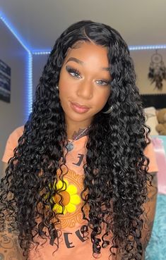 👉Wig: Hairsmarket Deep Wave Wigs 13x4 Lace Front Wigs 30 Inch 🧧Extra $50 Off, Code: LF15 💥Autumn Season Sale 🎉Free Gifts For You 💰Buy Now Pay Later with Klarna, Sezzle, AfterPay and PayPal Colored Deep Wave Wig, Beachy Curls, Hd Lace Frontal Wigs, Hd Lace Frontal, Glueless Wigs, Glueless Wig, Deep Curly, Hair Density, Autumn Season