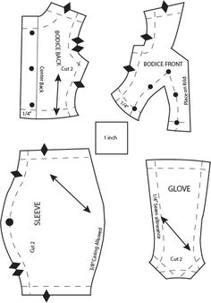 the sewing pattern is shown with instructions for how to sew