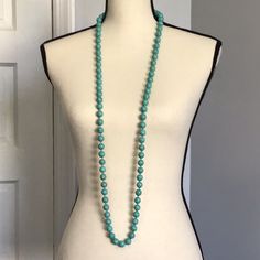 Elegant Large Beads Turquoise Necklace, Elegant Turquoise Necklace With Large Blue Beads, Elegant Blue Turquoise Necklace With Large Beads, Elegant Blue Turquoise Necklace With Colorful Beads, Turquoise Necklace With Large Round Beads, Elegant Turquoise Necklace With Large Beads, Elegant Long Beaded Turquoise Necklace, Elegant Turquoise Necklace With Colorful Beads, Genuine Turquoise Jewelry