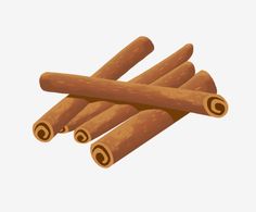 cinnamon sticks are stacked on top of each other in order to be used as an appetizer