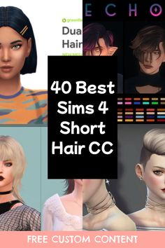 Browse top short hair CC for Sims 4, offering modern and stylish cuts for male and female Sims alike. Click here for inspiration!