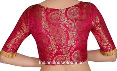 "Indian Designer silk Sleeves Blouse, Wedding blouse ,handmade blouse Thanks for visit !! 1) Readymade Saree blouse - ready to wear 2) Back open  3) Regular cut 4) Soft, lightweight and breathable fabric. If you could include the following info in the note to whenever you placed the order, you will get best-matched blouse * Chest size: * Waist size: * Blouse Length: * Armhole: * Sleeve Loose: * Sleeve Length: * Front Neck length: * Back Neck length: IF YOU DON'T FIND YOU SIZE HERE, PLEASE MESSAGE US. WE WILL MAKE ONE FOR YOU. 6) We usually ship within 3-5 working days after receiving clear payment, 7) We accept PayPal and deliver via DHL, Aramax, USPS, India Post Registered Airmail (Economy Shipping Service). This can be upgraded with Express service via FedEx (delivery within 7 to 10 days Silk Blouse With Zari Weaving For Reception, Fitted Motifs Blouse For Reception, Fitted Blouse With Motifs For Reception, Art Silk Wedding Top With Zari Weaving, Wedding Blouse In Banarasi Silk With Motifs, Wedding Blouse With Banarasi Silk And Motifs, Fitted Wedding Top With Zari Weaving, Fitted Raw Silk Blouse With Zari Weaving, Wedding Brocade Blouse Piece With Padded Detail