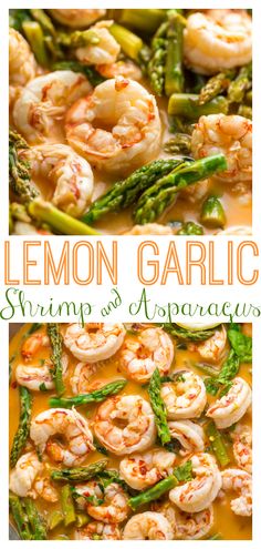 lemon garlic shrimp and asparagus is an easy dinner recipe that's ready in under 30 minutes