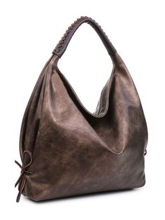 women hobo bag with woven handles Pleated Satin Dress, Pocket Storage, Brown Silver, Style Gift, Women Clothing Boutique, Sunglass Frames, Hand Bag, Rebecca Minkoff Hobo, Hobo Bag