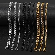 🎉 Exciting News! More You Buy, Bigger Savings! 🛍️💰 🛒 Buy 2 Items - Get 10% Off 🛒🛒 Buy 3 Items - Get 15% Off No codes needed. Shop now and save big! 🌟 Silver Stainless Steel Cuban Link Bracelet for Both Women and Men - Curb Hip Hop Style Bracelet To order the matching necklaces - https://chilltownjewelry.etsy.com ★ DURABLE & LONG LASTING - 316 stainless steel. Suitable for daily wear, outdoor wear, even in the shower, at the gym and playing sports. Robust and strong links. Smooth shining f Mens Link Bracelet, Mens Chain Bracelet, Cuban Link Chain Necklaces, Trendy Bracelets, Mens Chain Necklace, Chain Bracelets, Best Gifts For Men, Gold Bracelet Chain, Cuban Link Chain