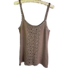 Brand New With Tags. Cami Top Look. Cozy Wool Finish. Silver Rhinestones Around Trim And Front. Diamond Design. Size Large. Fast Shipping. Tags: Cami Tops, Casual, Rhinestone, Wool, Classy, Tank Tops, Sleeveless Top, Cute, Women’s Beige Embellished Sleeveless Top, Sleeveless Embellished Beige Top, Sequin Halter Top, Purple Weave, Floral Embroidered Top, Shipping Tags, Tops Casual, Beaded Top, Floral Tank Top