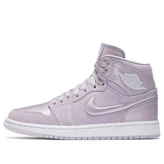 Womens WMNS Air Jordan 1 RET High SOH Barely Grape Basketball Shoes/Sneakers Gold Basketball Shoes, Authentic Jordans