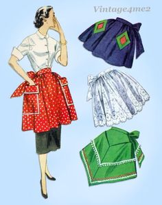 an old fashion sewing pattern for a woman's skirt and blouse