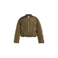 A.L.C. "Zane" nylon taffeta bomber jacket  Baseball collar  Dropped shoulders Long voluminous sleeves Side zip pockets Relaxed fit Two-way zip front  Nylon/polyamide Lining: Polyester Dry clean Imported Jacket Baseball, Voluminous Sleeves, Drop Shoulder, Side Zip, Zip Pockets, Tops Designs, Bomber Jacket, Dry Clean, Relaxed Fit