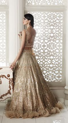 Pakistani Gold Designer Lehenga Choli for Bridal 2022 Golden Lehnga Combination, Egret White, Heavy Dupatta, Open Shoulder Blouse, Embellished Clothing, The Best Outfits, Net Lehenga, Designer Lehenga, Designer Lehenga Choli