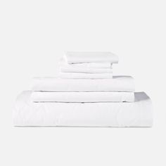 four white sheets stacked on top of each other