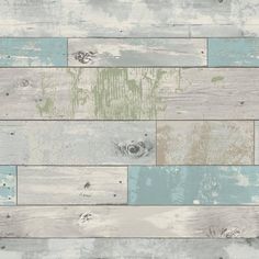 an old wood wallpaper with blue and white paint