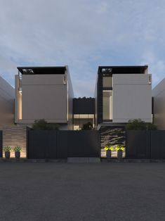 an architectural rendering of the exterior of a modern house