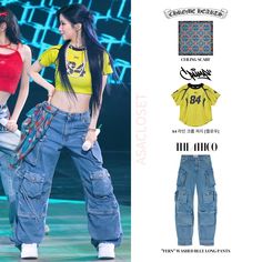 cr.asaclosett Babymonster Asa, Jersey Fits, Roblox T Shirts, Shirts Ideas, Attack On Titan Art, Kpop Outfits, Dance Outfits, Long Pants, Pretty Dresses