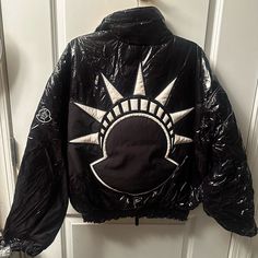 Brand New .. Never Worn. Oversize Fit Size 2 Usually Medium In Women But Feels Like A Large. Moncler X Palm Angels Jacket, Palm Angels X Moncler Jacket, Moncler Palm Angels Jacket, Moncler Genius, Moncler Jacket, Alicia Keys, Padded Jacket, Oversized Fits, Patch Logo