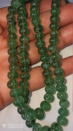 Awesome 370 Carat Fine Quality Natural emerald quartz beryl Plain 17 Inch Necklace Adjustable code Stone : Natural Green Strawberry Quartz Shape :- fancy Round Necklace - 17 inch 2 line string Size :- approx 4-8mm Weight :- 370 carat Polish :- Handmade Purity :- 100% Natural Gemstone color - green makes a great gift for your loved ones. It is known as the 'love stone' as the message it emits is the strong vibration of unconditional love, joy, warmth and healing. As quartz crystals are profound a Adjustable Jade Beaded Necklace With 8mm Beads, Adjustable Green Crystal Necklace, Adjustable Round Jade Beaded Necklaces, Adjustable Gemstone Beads Crystal Necklace, Jade Gemstone Beads Crystal Necklace, Adjustable Crystal Necklace With Gemstone Beads, Adjustable Crystal Necklaces With Round Beads For Healing, Adjustable Crystal Necklace With 8mm Round Beads, Adjustable Round Beaded Necklace With Faceted Beads