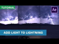 lightning is shown in three different pictures with the text, add light to lightning