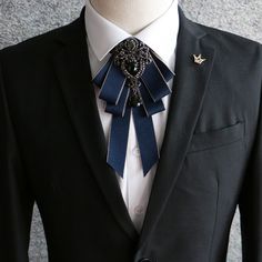 Black Dark Blue Pre Tired Self Bow Tie Mens Rhinestone Crystal Wedding Bowtie Necktie on Storenvy Cravat Tie, Blue Bow Tie, Diamond Bows, Pre Tied Bow Tie, Tie Design, Blue Bow, Black Rhinestone, Style Streetwear, Mens Fashion Trends