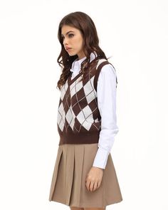 Details: Argyle sweater vest. with diamond shape petternTop Length: NormalSleeve Length: SleevelessMaterials:100% Acrylic Argyle Sweater Vest, Argyle Sweater, Maxi Dresses Casual, Crop Top Blouse, Knitwear Cardigan, Diamond Shape, Cardigan Jacket, Sweater Vest, Sweater Cardigan