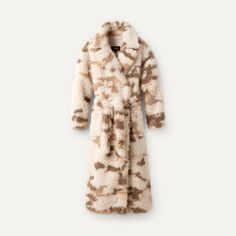 UGG® Alesandra Faux Fur Coat Nov for Women | UGG® Ugg Coat, Wrap Belt, Stop Talking, Accessories Jacket, Faux Fur Coat, Outerwear Coats, Womens Uggs, Recycled Materials, Snap Closure