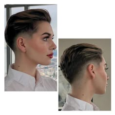 Pixie Cut Round Face, Ideas De Pelo, Shaved Pixie, Very Short Haircuts, Hair Undercut, Short Hair Pixie Cuts, Short Hair Undercut, Super Short Hair, Haircut Inspiration