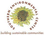 the logo for southern environmental science, including sunflowers and text that reads building sustainable communities