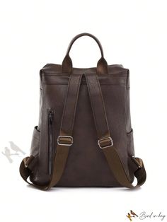 Bird in Bag - Classic Medium-Sized Backpack with Zipper for Women, Ideal for College Students and Professionals Brown Bags With Zipper Pocket For Back To School, Brown Bags With Zipper Closure For Back To School, Color Coffee, Vintage Bag, Classic Backpack, Coffee Brown, Save The Planet, Bird In Bag, Vintage Bags