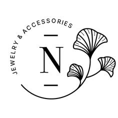 the logo for jewelry and accessories company n is shown in black on a white background