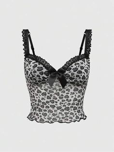 Grunge Punk Leopard Print Shibuya Style Sweet Cute Sexy Party Camisole For Women To Wear Inside Party Camisole, Inside School, Shibuya Style, Sinful Clothing, 2000 Fashion, Aesthetic Grunge Outfit, Glam Outfit, Fashionista Clothes, Tumblr Fashion