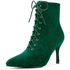 Shop Allegra K for pointy toe lace up side zip stiletto heel ankle boots you are looking for, get more women's stiletto heel for yourelf. Order now! Free Returns! Ankle Boots Dress, Green Boots, Costume Inspo, Womens Stilettos, Closed Toe Shoes, Heel Ankle Boots, Lace Up Ankle Boots, Suede Ankle Boots, Heeled Ankle Boots