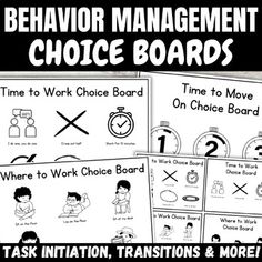 behavior management worksheets for the classroom to help students learn how to manage their time and