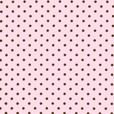 a pink background with brown polka dots