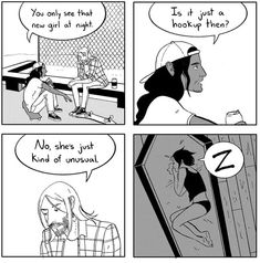 comic strip with two people talking to each other