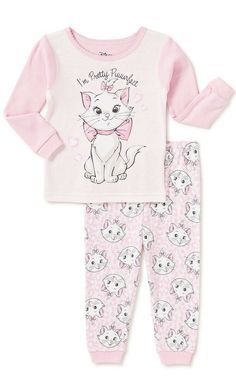 Disney Marie Kitty 2pc Snug Fit Pajama Set Size 12 months NWT. Cute Bedtime Sets With Character Print, Cute Sleepover Sets With Character Print, Cute Sleep Sets With Character Print, Cute Character Print Sleep Sets, Cute Pink Character Print Sets, Cute Hello Kitty Print Sleepover Set, Marie Kitty, Marie Cat, Disney Pajamas