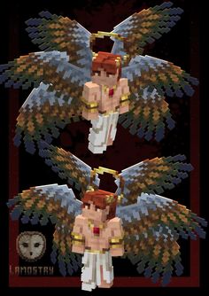 an image of some pixel art with wings