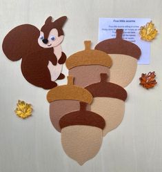 the paper cutouts are made to look like acorns