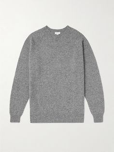 Sunspel only uses the finest fabrics to create comfortable, long-lasting clothes. This sweater is knitted in a medium gauge from pure lambswool, so it'll layer well. The classic grey mélange will go with pretty much anything. Classic Grey, Sweater For Men, Fine Fabric, Mr Porter, Wool Sweater, Wool Sweaters, Grey Sweater, Porter, Men Sweater