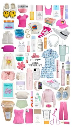 a collage of various items that include clothing, shoes, and other things to wear