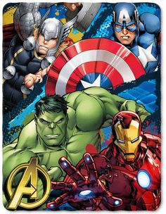 the avengers and captain america characters are depicted in this cartoon character mouse pad, which features an image of iron man, spider - man, hulk