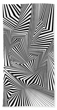 an abstract black and white pattern with lines