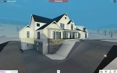 Bloxburg House Ideas Driveway, Bloxburg House With Underground Garage, Bloxburg Garage Exterior, Bloxburg House With Basement, Bloxburg House Front Yard, Driveway Ideas Bloxburg, Bloxburg Hill House, City Layout Bloxburg Large Plot, Bloxburg House Realistic