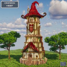 Rale_Design (@RaleDesign) on X Mc Builds Ideas, Minecraft Teapot House, Rapunzel Minecraft, Minecraft Magic Tower, Minecraft Witch Tower, Minecraft Towers, Minecraft Magical Builds, Tower Minecraft