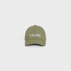 Celine baseball cap in cotton - VERT GRISE | CELINE Luxury Baseball Cap With Embroidered Logo And Visor, Luxury Baseball Cap With Embroidered Logo, Luxury Baseball Cap With Logo And Curved Brim, Cotton Baseball Cap With Logo And Curved Brim, Curved Bill Baseball Cap With Logo, Cotton Curved Brim Hat With Logo Detail, Cotton Hat With Logo And Curved Brim, Cotton Hats With Logo Detail And Curved Brim, Cotton Hats With Logo And Curved Brim