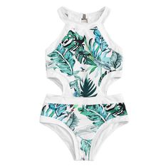 FREE SHIPPING Random Jungle Leaf Cut Out Sexy One Piece Swimwear Women Bikinis Summer Binding Boho Swimsuit Beach Bathing Suit JKP2125 White Sleeveless Nylon Swimwear, White Tropical Print Swimwear For Swimming, White Tropical Print Tankini For Pool, White One-piece Swimwear With Tropical Print, White Nylon Bodysuit For Sunbathing, White Nylon Bodysuit For Beach Season, White Printed Bodysuit For Beach Party, White Printed Swimwear For Surfing, White Nylon Beach Bodysuit